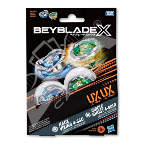 Hasbro Beyblade X Dual Pack: Hack Viking 4-55O & Circle Ghost 4-60LR