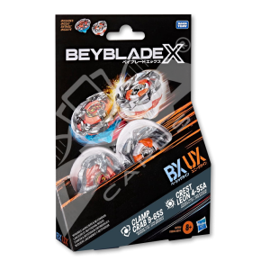 Hasbro Beyblade X Dual Pack: Clamp Crab 9-65S & Crest Leon 4-55A