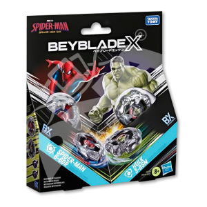 Hasbro Beyblade X Dual Pack Spider-Man Brand New Day: Spider-Man 6-60R & Hulk 3-85N